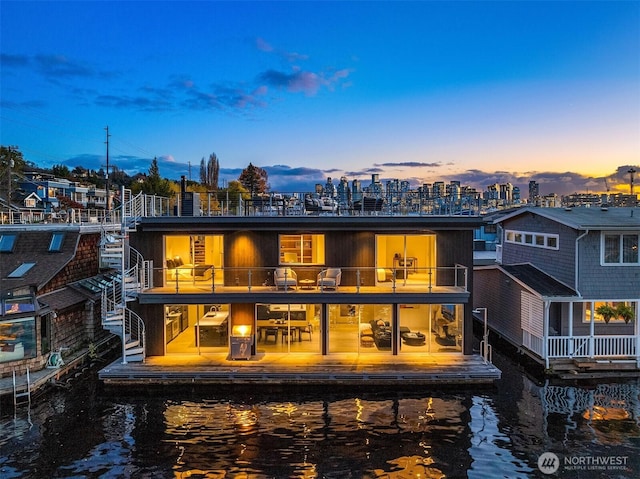 2241 Fairview Ave E Unit B, Seattle, WA 98102 - view of back of house at dusk