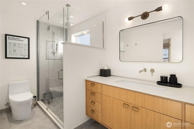 2241 Fairview Ave E Unit B, Seattle, WA 98102 - bathroom with vanity and a shower stall