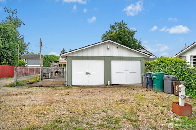 1037 Harding St, Enumclaw, WA 98022 - detached garage featuring a storage shed