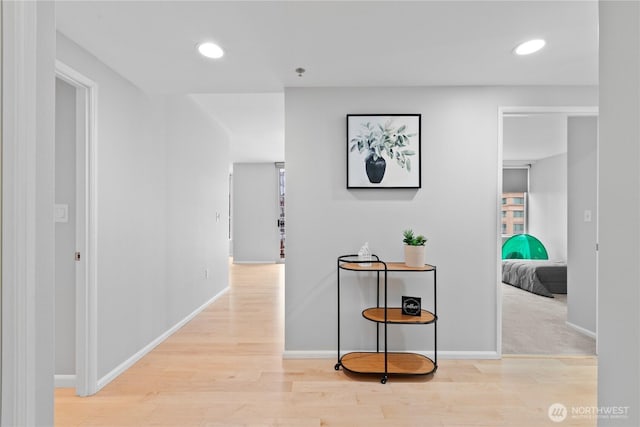 177 NE 107th Ave Unit 1601, Bellevue, WA 98004 - corridor with light wood-style flooring and recessed lighting