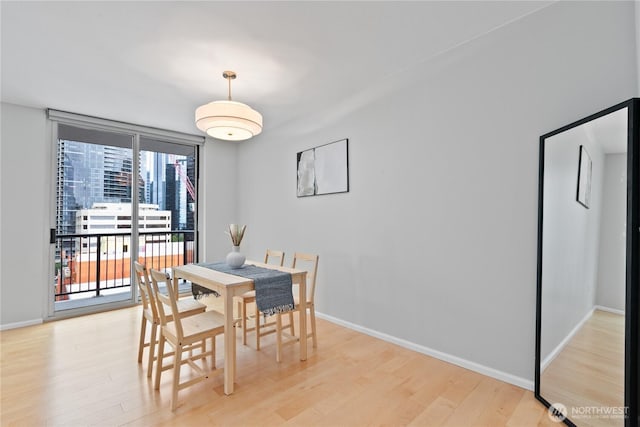 177 NE 107th Ave Unit 1601, Bellevue, WA 98004 - dining area with light wood-style floors and baseboards