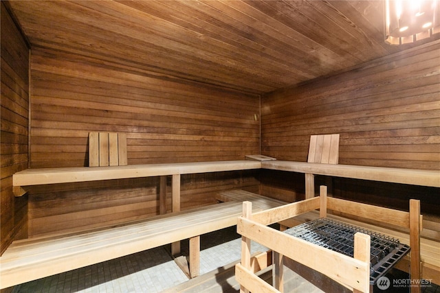 177 NE 107th Ave Unit 1601, Bellevue, WA 98004 - sauna / steam room with wooden walls and wooden ceiling