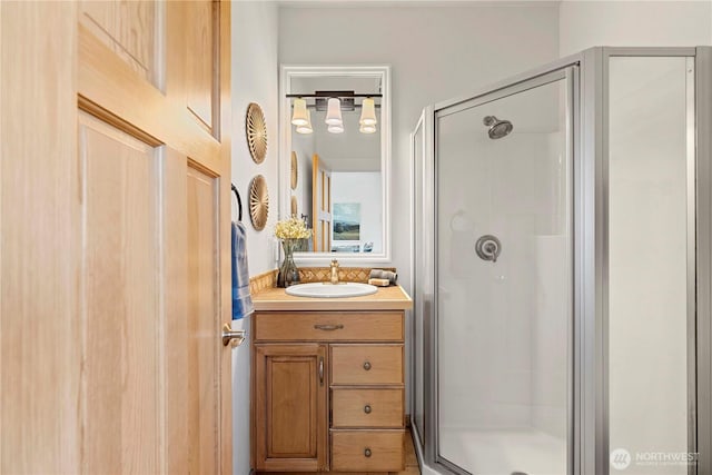 6730 Forest Ridge Dr, Wenatchee, WA 98801 - bathroom with a stall shower and vanity