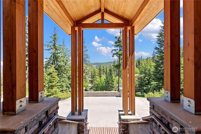 6730 Forest Ridge Dr, Wenatchee, WA 98801 - view of patio / terrace featuring a forest view