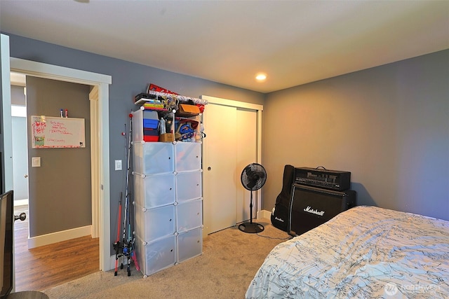373 Adams Ave, Morton, WA 98356 - bedroom featuring carpet floors, recessed lighting, and a closet