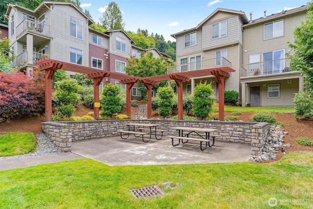 15325 SE 155th Pl Unit N-2, Renton, WA 98058 - view of home's community featuring a pergola, a lawn, and a patio