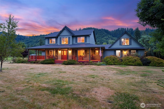 25901 NE 412th Cir, Amboy, WA 98601 - back of house with a lawn and a porch