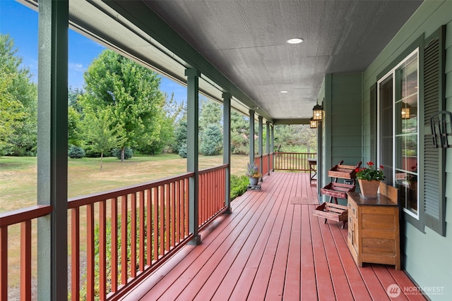 25901 NE 412th Cir, Amboy, WA 98601 - wooden porch featuring a yard
