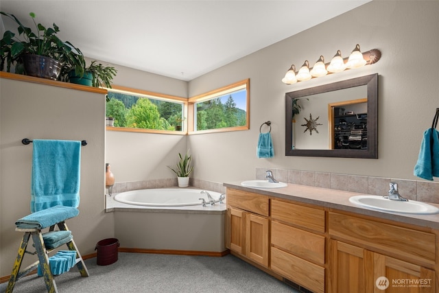 25901 NE 412th Cir, Amboy, WA 98601 - full bath featuring double vanity and a bath
