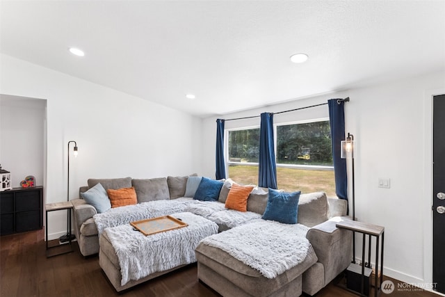 32205 71st Ave S, Roy, WA 98580 - living room with dark wood-style flooring and recessed lighting