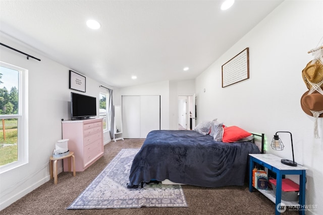32205 71st Ave S, Roy, WA 98580 - bedroom featuring carpet floors, recessed lighting, and a closet