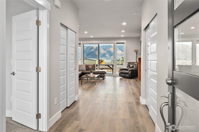 101 Wren Loop SW, Mattawa, WA 99349 - hallway featuring recessed lighting and wood finished floors