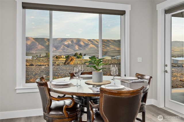 101 Wren Loop SW, Mattawa, WA 99349 - dining room with wood finished floors and a mountain view