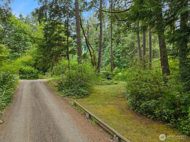 9390 NE Wardwell Rd, Bainbridge Island, WA 98110 - view of road with a wooded view