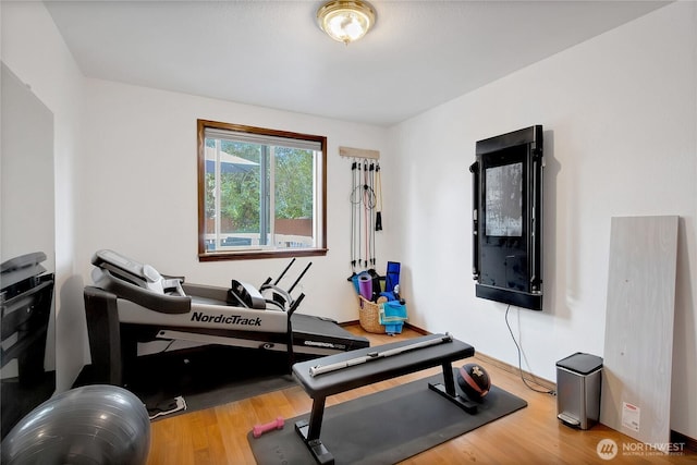 10208 D St E, Tacoma, WA 98445 - workout area with wood finished floors