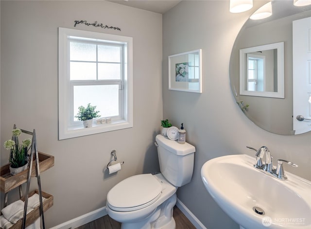 1448 101st Ave SE, Lake Stevens, WA 98258 - bathroom with plenty of natural light and wood finished floors