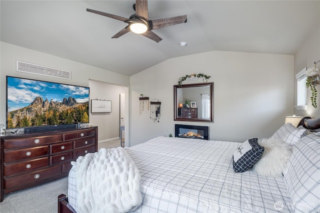 1448 101st Ave SE, Lake Stevens, WA 98258 - carpeted bedroom featuring lofted ceiling and a ceiling fan