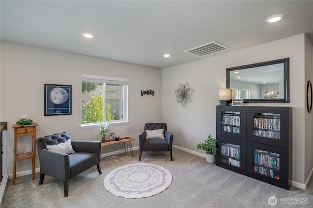 1448 101st Ave SE, Lake Stevens, WA 98258 - sitting room with carpet and recessed lighting