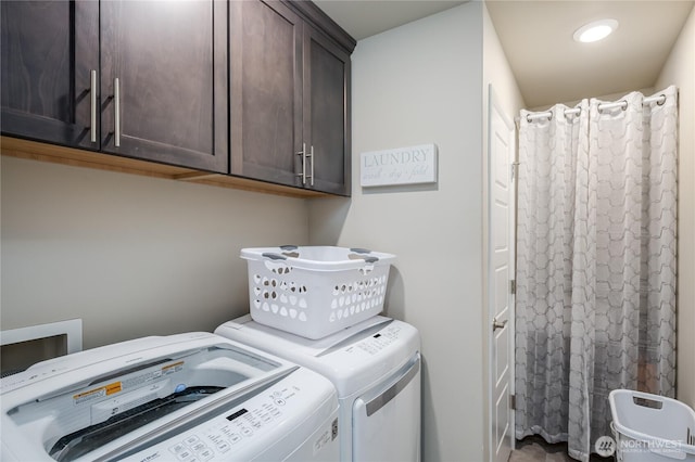 1448 101st Ave SE, Lake Stevens, WA 98258 - washroom with cabinet space and independent washer and dryer