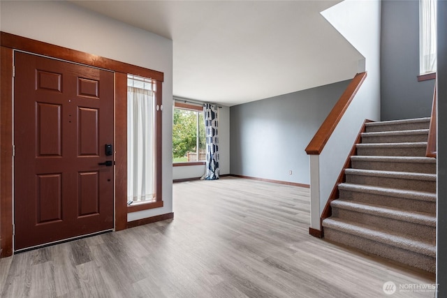 15204 Kayla St SE, Yelm, WA 98597 - entrance foyer with stairway and wood finished floors