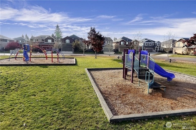 15204 Kayla St SE, Yelm, WA 98597 - community play area with a residential view and a lawn