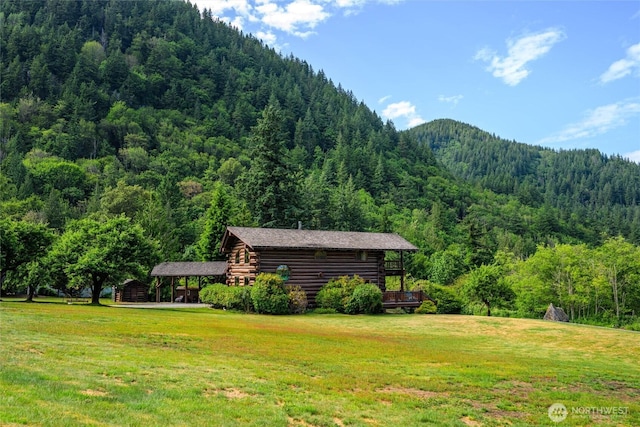 3130 S Bay Vista Dr, Sedro Woolley, WA 98284 - mountain view featuring a heavily wooded area