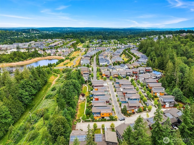 1408 Hinoki Walk NE, Issaquah, WA 98029 - aerial perspective of suburban area featuring a nearby body of water