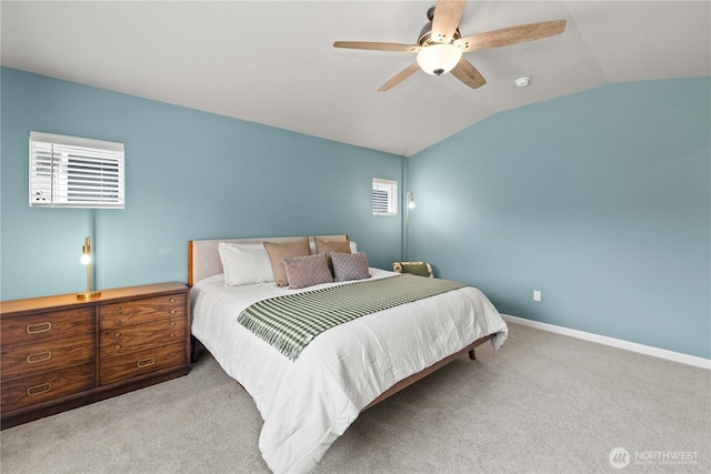 25613 204th Pl SE, Covington, WA 98042 - bedroom featuring carpet floors, lofted ceiling, and ceiling fan