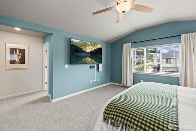 25613 204th Pl SE, Covington, WA 98042 - carpeted bedroom with lofted ceiling and ceiling fan