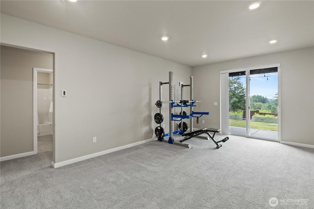 25613 204th Pl SE, Covington, WA 98042 - workout room with recessed lighting and carpet
