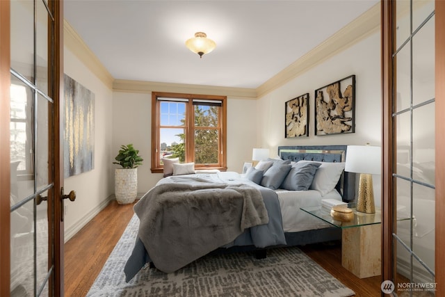 405 Prospect St Unit 201, Seattle, WA 98109 - bedroom with ornamental molding and wood finished floors