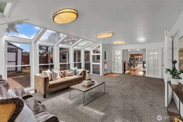 18256 45th Ave S, Seatac, WA 98188 - carpeted living area featuring french doors