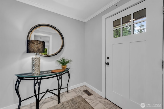 10656 SE 287th St, Auburn, WA 98092 - entrance foyer with light marble finish flooring and ornamental molding
