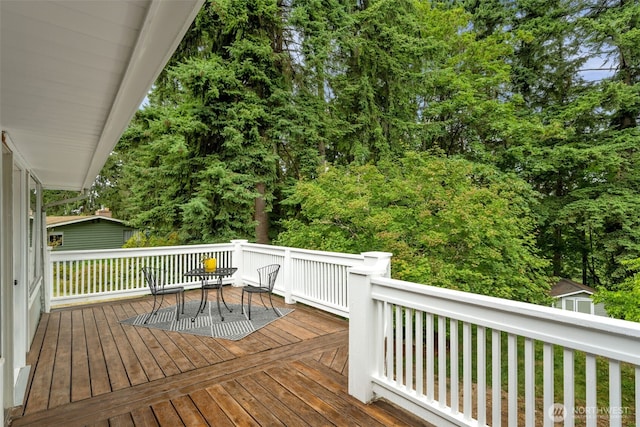 10656 SE 287th St, Auburn, WA 98092 - deck featuring view of scattered trees