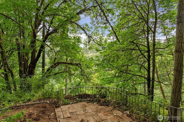 10656 SE 287th St, Auburn, WA 98092 - view of patio with a wooded view