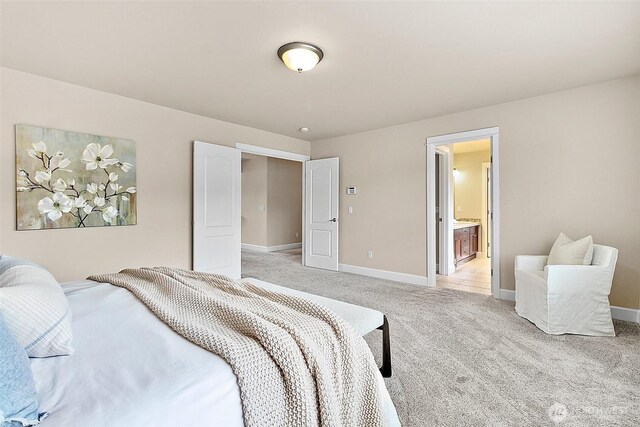 9225 225th Ave E, Buckley, WA 98321 - bedroom featuring light carpet and connected bathroom