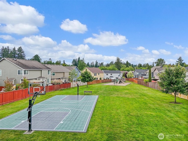 9225 225th Ave E, Buckley, WA 98321 - view of sport court with a residential view and community basketball court