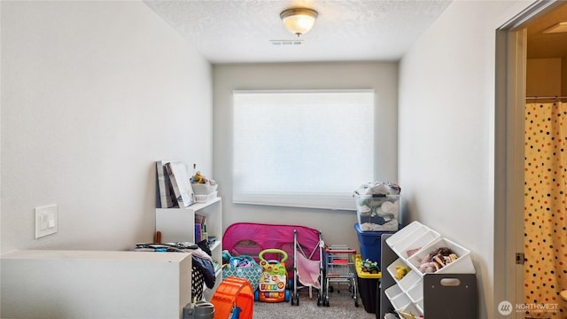 920 E Mt Adams St, Othello, WA 99344 - recreation room featuring carpet floors and a textured ceiling