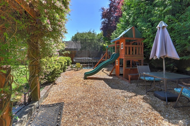 11729 Phinney Ave N, Seattle, WA 98133 - view of jungle gym with a trampoline