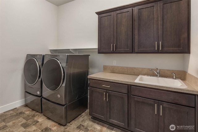 11306 143rd Dr NE, Lake Stevens, WA 98258 - laundry room with washing machine and clothes dryer and cabinet space