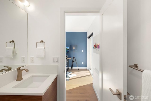 8314 14th Ave NW # B, Seattle, WA 98117 - bathroom featuring wood finished floors and vanity