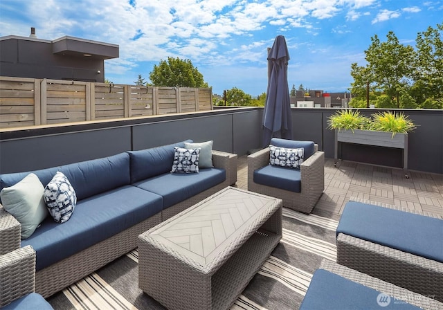 8314 14th Ave NW # B, Seattle, WA 98117 - wooden terrace with an outdoor hangout area