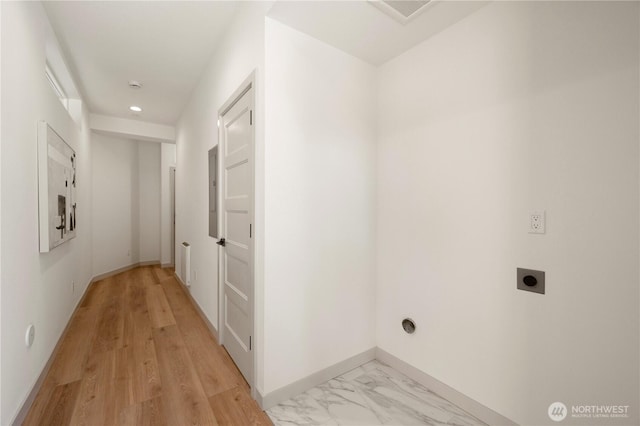 7013 9th Ave NE, Seattle, WA 98115 - washroom featuring hookup for an electric dryer and recessed lighting