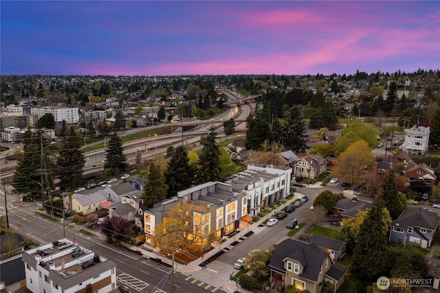 7013 9th Ave NE, Seattle, WA 98115 - aerial view at dusk