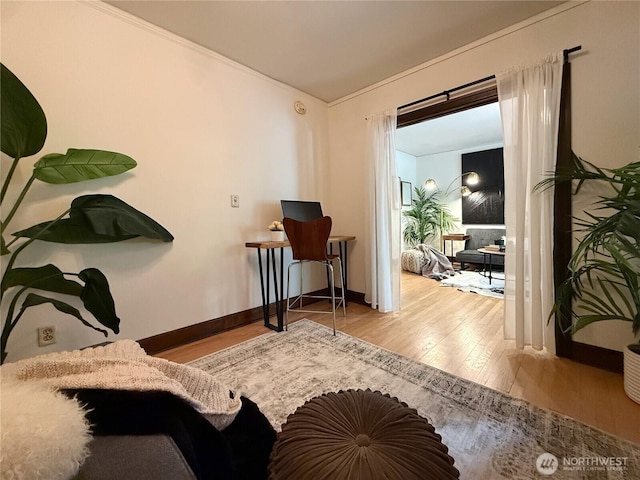 2328 10th Ave E Unit 102, Seattle, WA 98102 - sitting room featuring hardwood / wood-style floors and baseboards