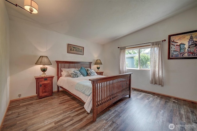 1754 NE Mesford Rd Unit 71, Poulsbo, WA 98370 - bedroom with lofted ceiling and wood finished floors