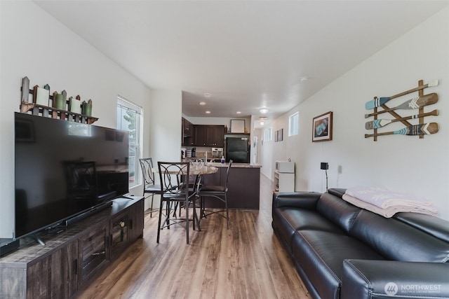 7543 Wooldridge Dr, Blaine, WA 98230 - living area featuring light wood-type flooring and recessed lighting