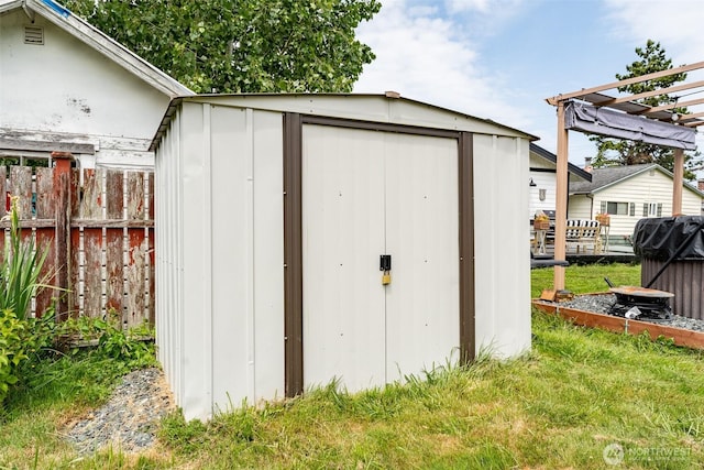 7543 Wooldridge Dr, Blaine, WA 98230 - view of shed with a pergola