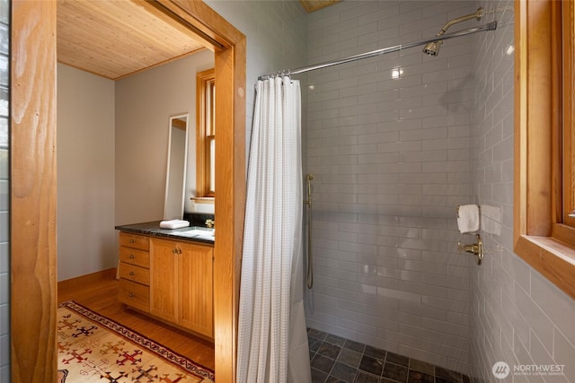 16 Bayshore Rd, Friday Harbor, WA 98250 - full bathroom with tiled shower and vanity