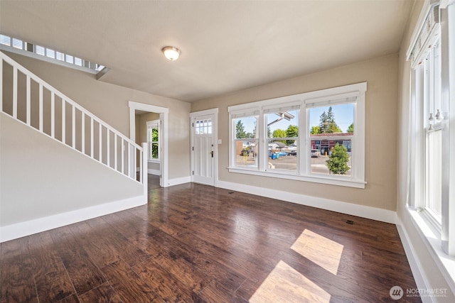 1306 Main St, Sumner, WA 98390 - entryway featuring stairway and wood finished floors